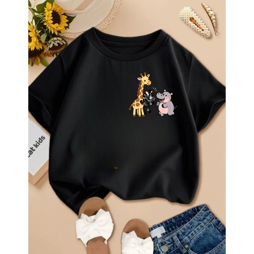 Camiseta Desenho Infantil Animais Camisa Estampada Infantil Entrega Rapida