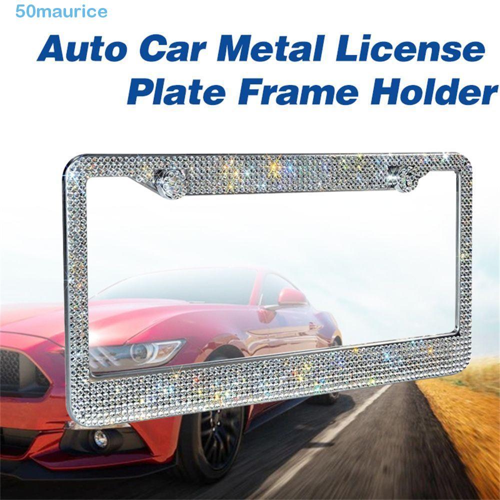 MAURICE Quadro Da Placa De Licença Decoração Exterior Acessórios Do Carro Para Canadá Cristal Luxo Aço Inoxidável Caminh