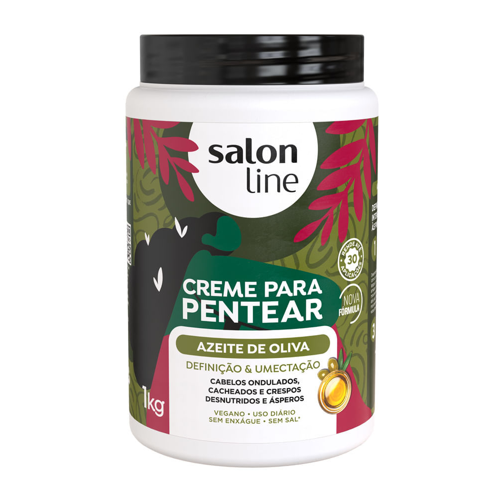 Creme para Pentear Salon Line Azeite de Oliva 1Kg em Oferta na Shopee