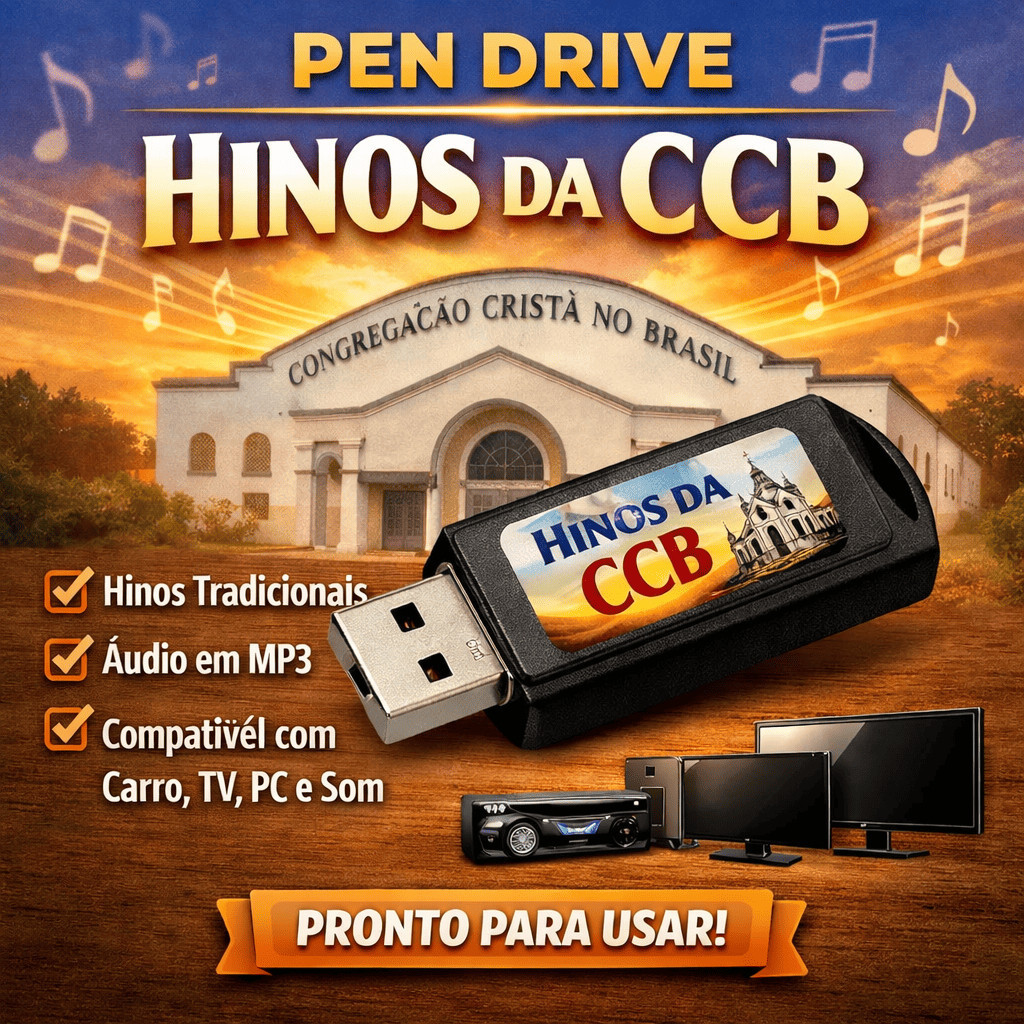 KIT PENDRIVE CHAVEIRO + PASTAS  HINARIO 8GB PARA TV MULTIMIDIA COMPUTADOR NOTEBOOK 