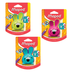 Apontador com coletor Croc Croc Coelho 1 furo 017610 Maped