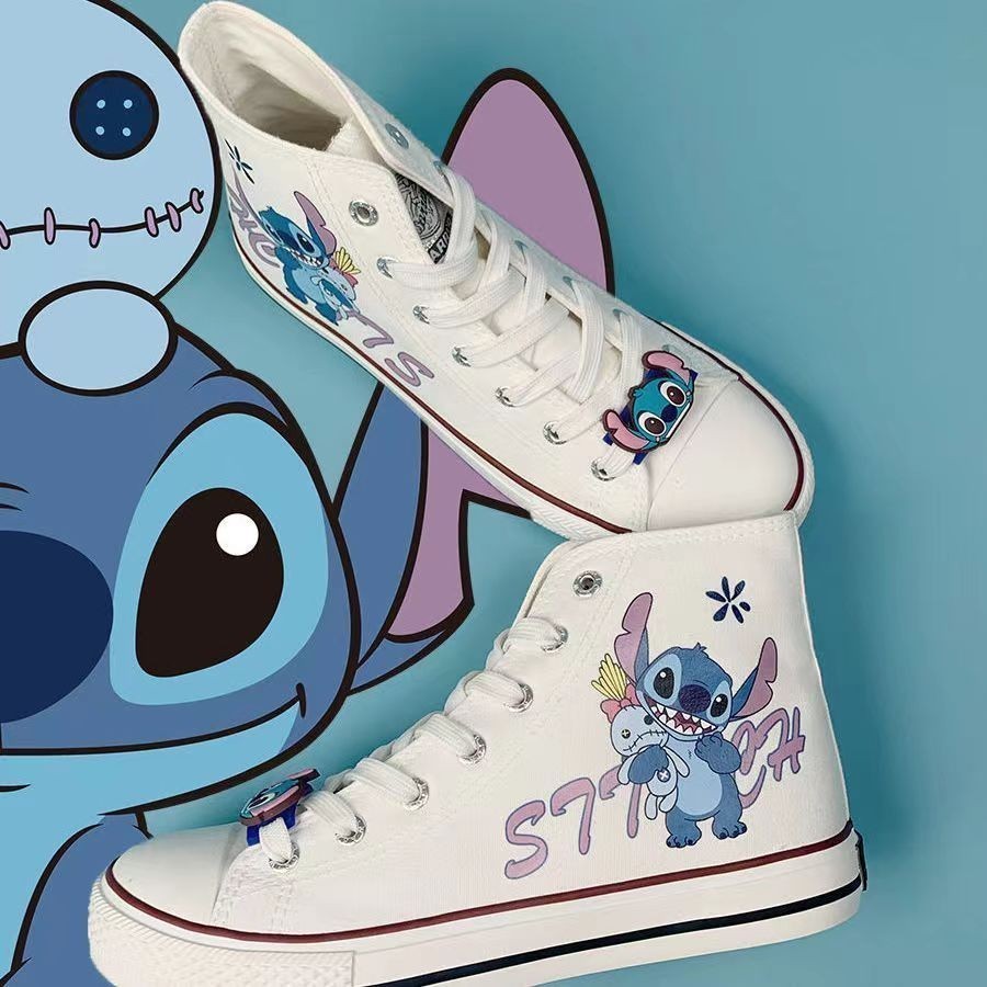BOTA LILO & Na Moda E Versáteis . Stitch co Estudante De Marca , Casal De Tênis