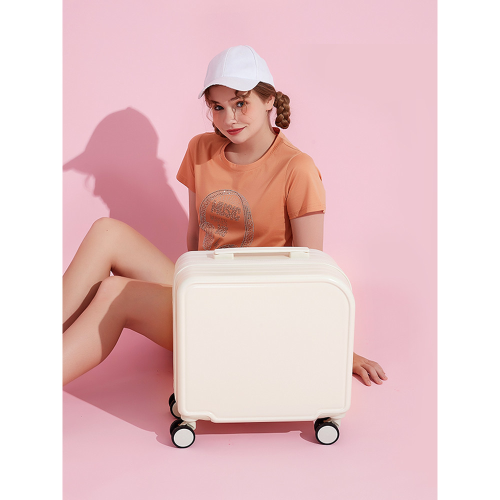 Bagagem pequena feminina pequena leve Mini carrinho de senha 60cm 20 viagem pequeno avião pode embarque caso