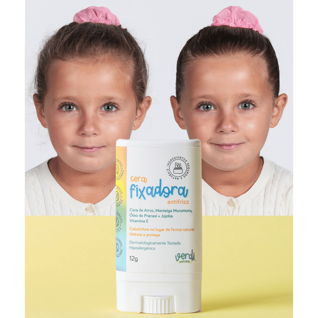 Cera Fixadora Antifrizz Infantil Verdi Natural - Cabelinhos no lugar de forma natural