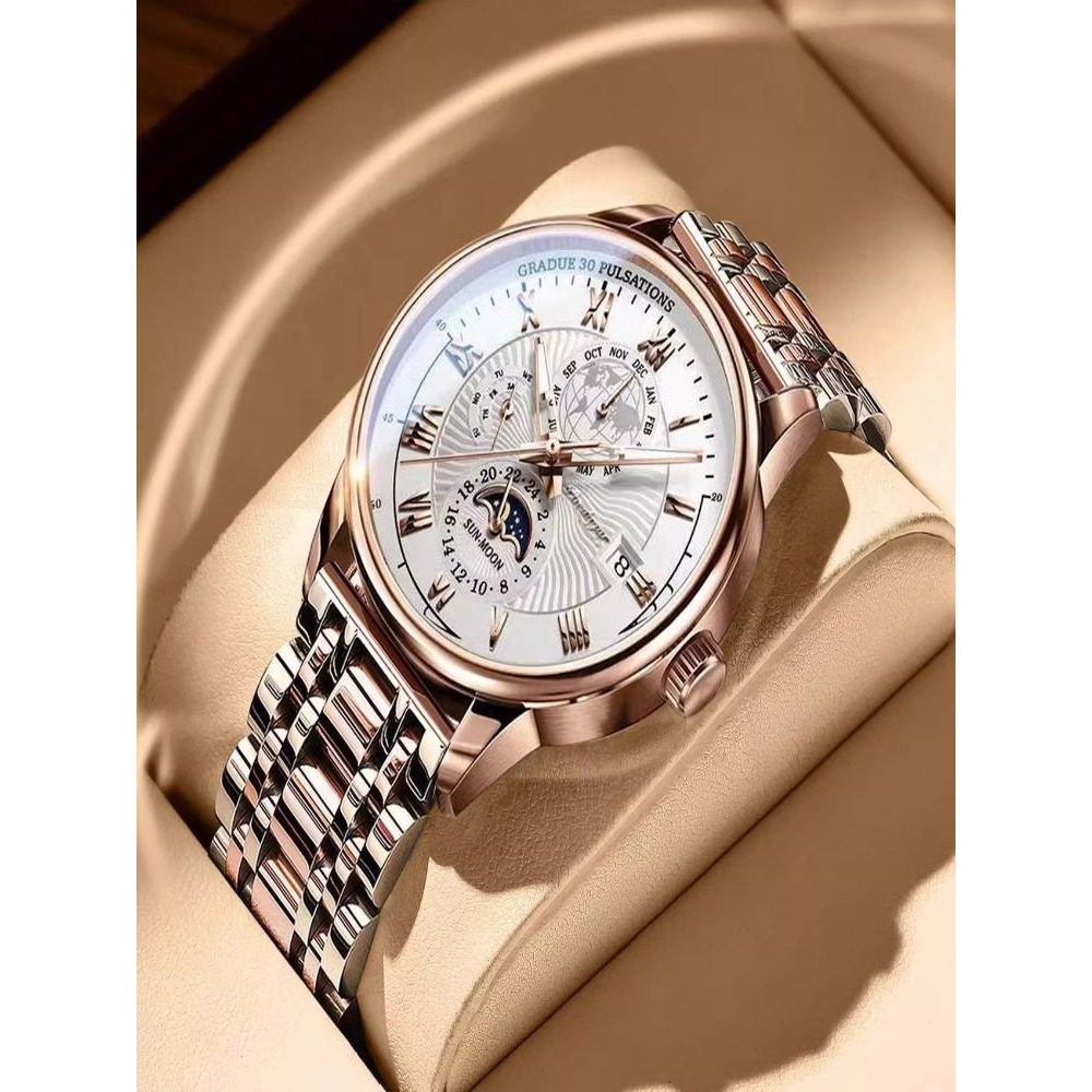 Relógio masculino relógio masculino high-end rosto prático à prova dwaterproof água relógio de quartzo relógio de pulso 