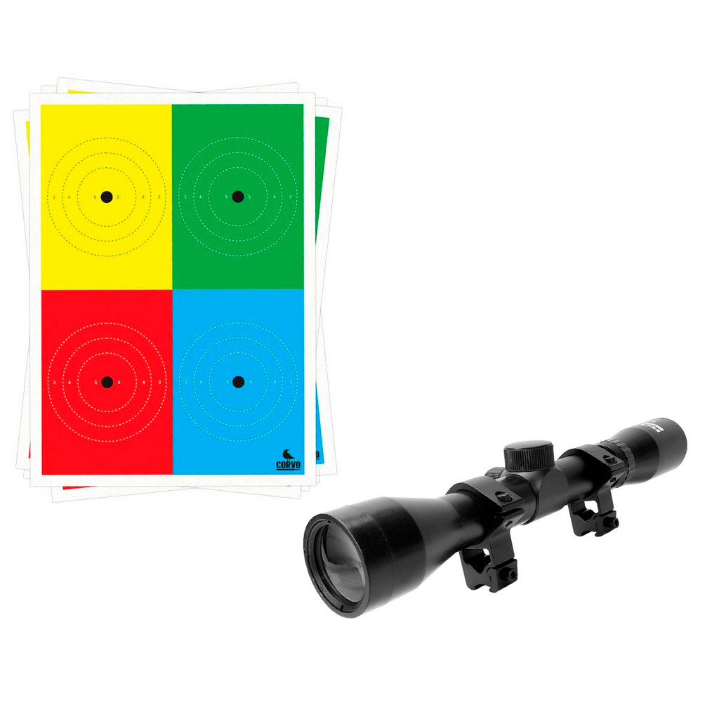 10 Alvos Percepção Visual 4 Cores Com Luneta Tag 4x32 Mount de 11mm