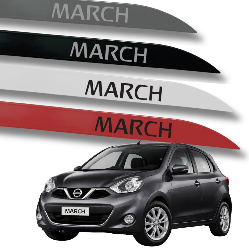 Jogo de Friso Nissan March 2012 a 2020 Protetor de Porta Lateral Cores