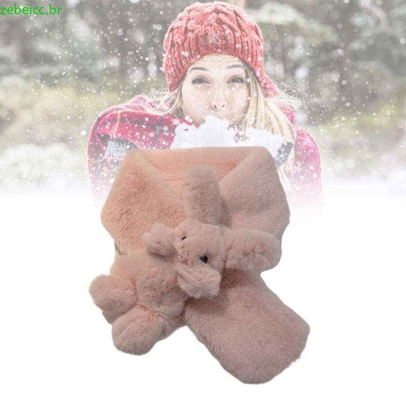 zebeicc Lenço Desenho Animado Xale Peludo Quente Polaina Inverno Para Exterior
