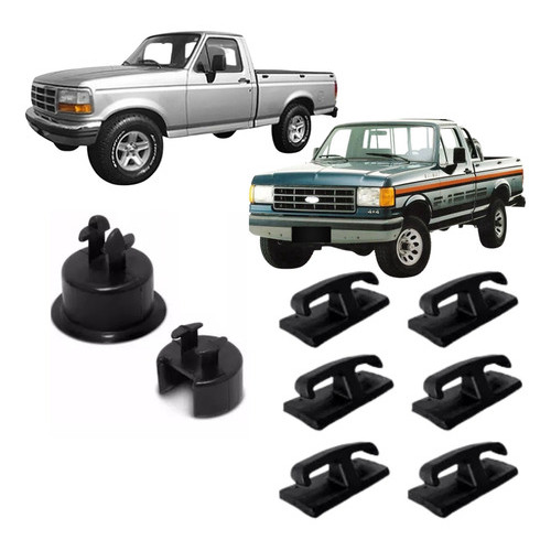 Gancho Travar Corda Caçamba + Bucha Tampa Ford F1000 93 A 98