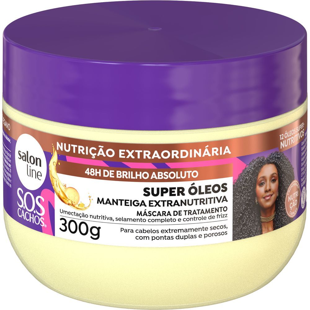 Máscara Capilar Salon Line SOS Cachos Manteiga Extranutritiva Super Óleos 300g em Oferta na Shopee