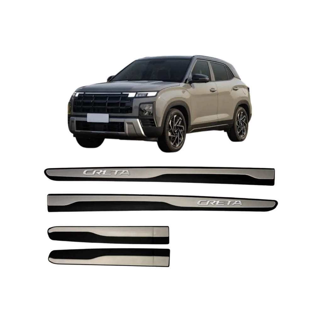 Friso tipo Original Bi-Color Cromo 4P Creta A partir de 2025 4 Peças Prata Sand Grid - 1795C-PTA-I