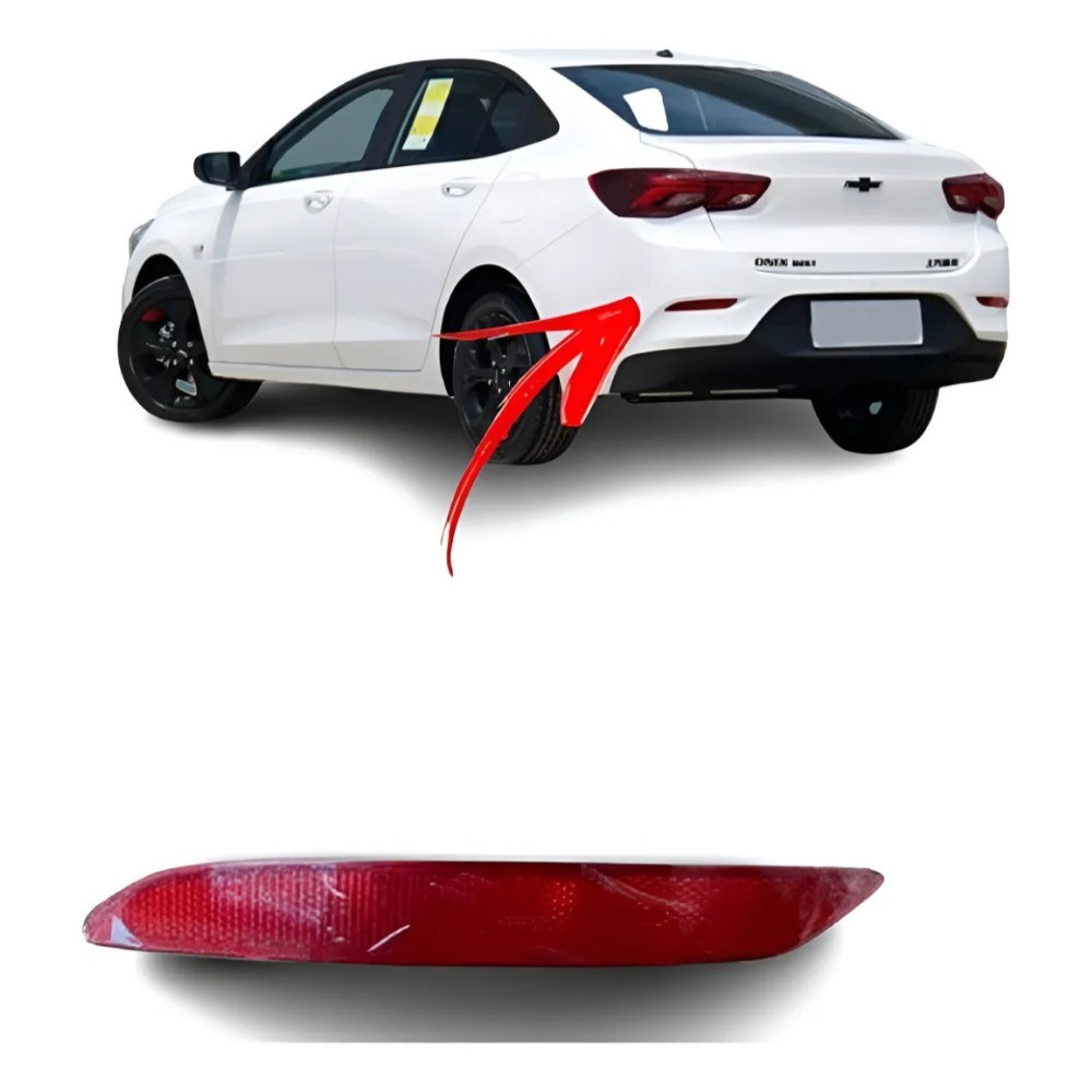 Refletor Olho De Gato Esquerdo Chevrolet Onix Plus 2023 2024 Preto