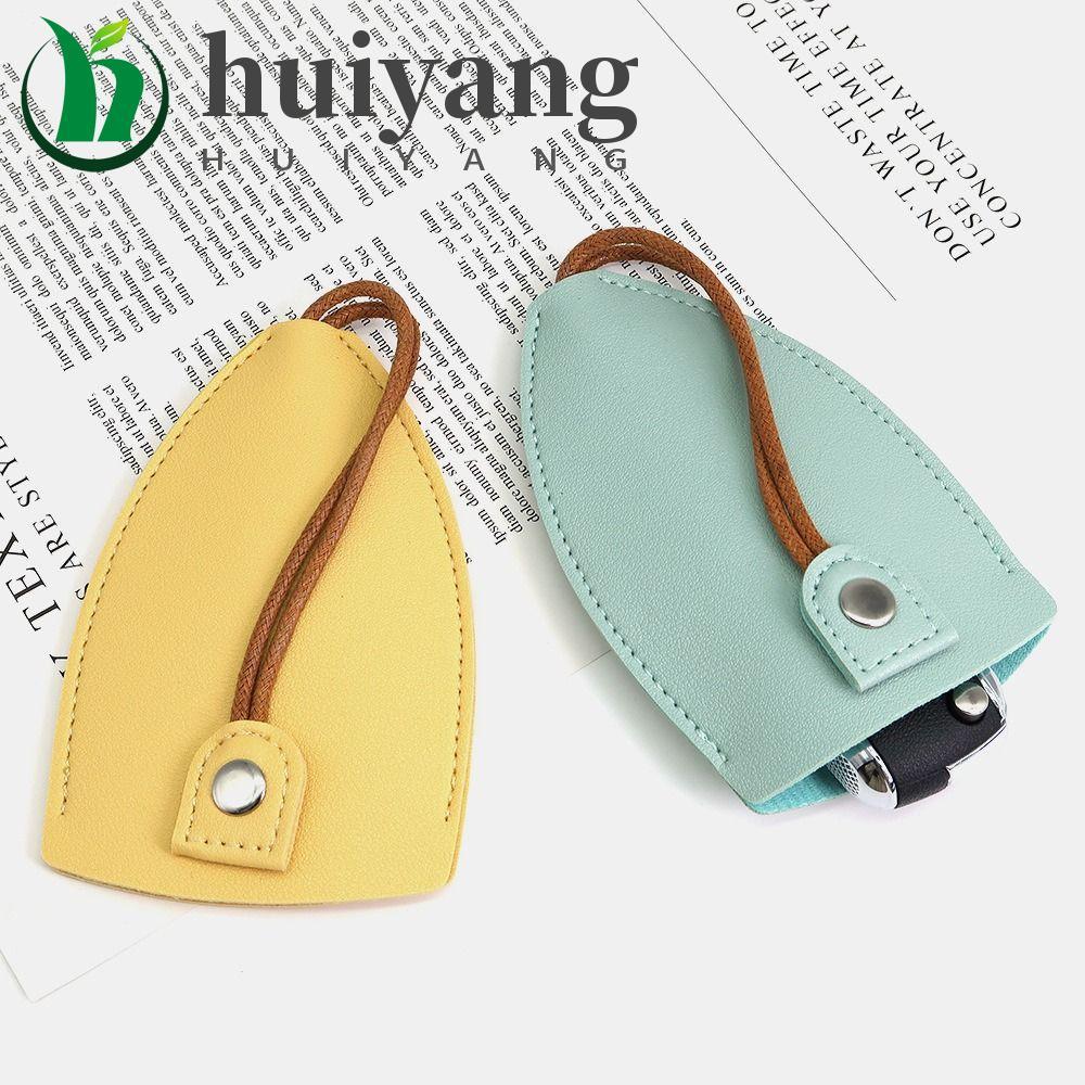 HUIYANG Bolsa De Chaveiro Removível , Carteiras De Couro PU De Cor Sólida , Porta-Chaves De Governanta