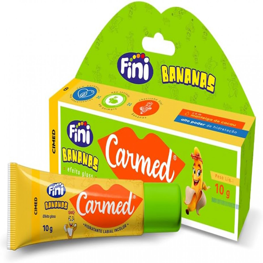 Hidratante Labial Fini Bananas Incolor 10g Carmed