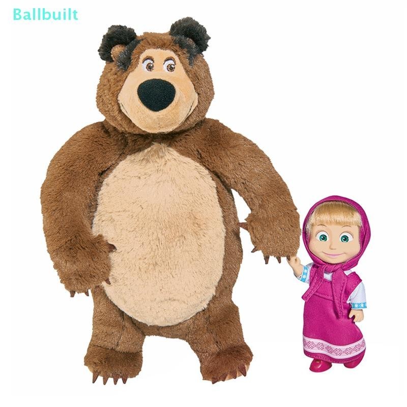 [BLU] Brinquedo de pelúcia Masha e o Urso, boneco de desenho animado macio e confortável, item decorativo com tema de an