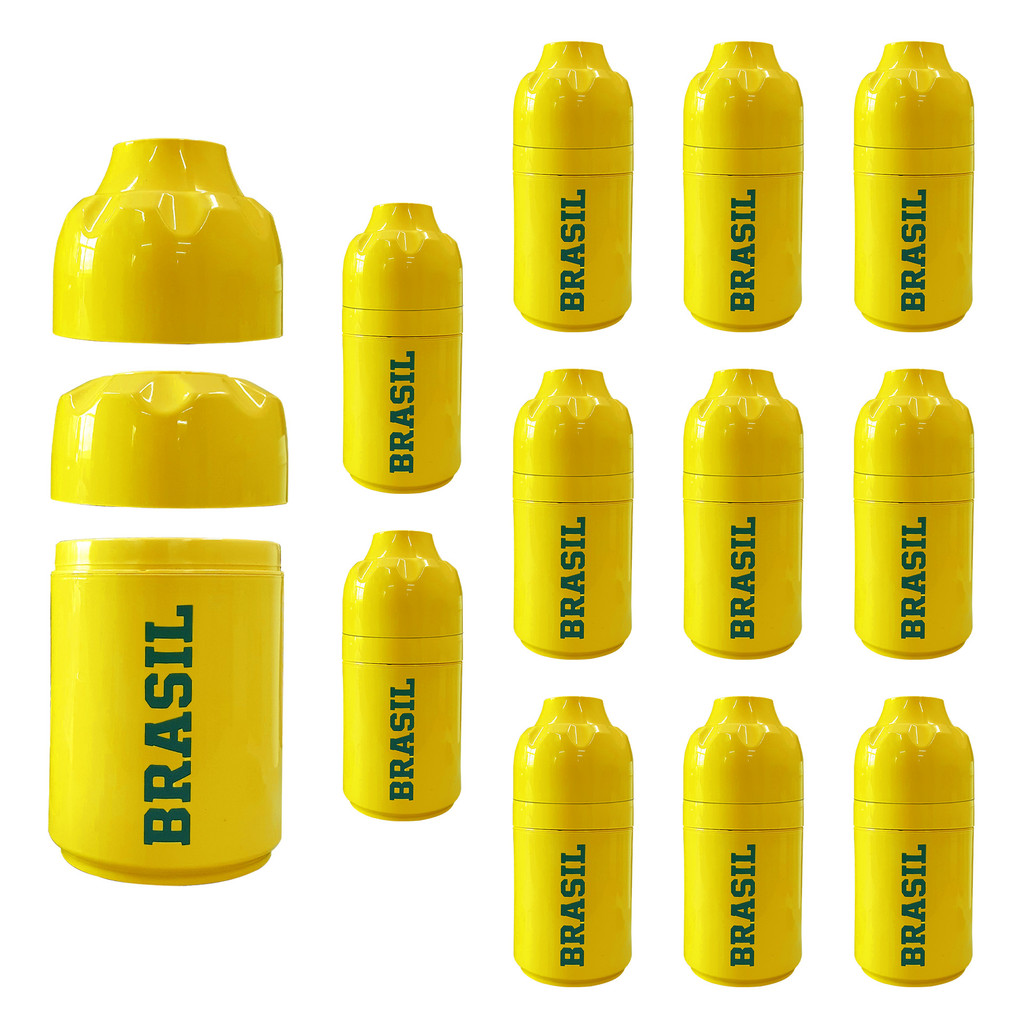 Porta Long Neck BRASIL com Manta Termica 3 Em 1 para Long  Litrinho E Lata Kit 12un Parede Dupla