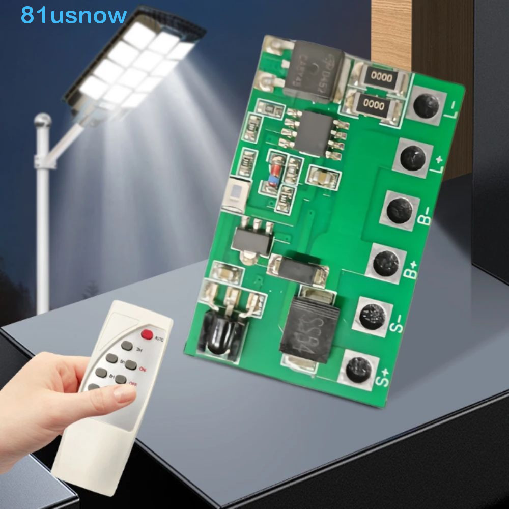 Placa De Driver De Luz LED Solar USNOW1 , Com Controle Remoto Circuito
