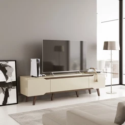 Rack Retrô Shop 1,80m – para TV 65", Moderno, Aconchegante e de Alta Qualidade