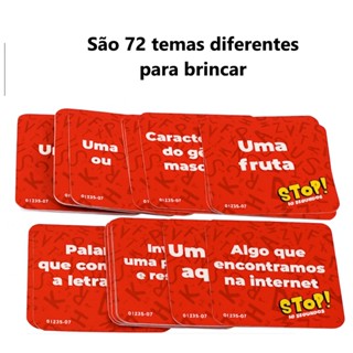 Brinquedo Stop Clássico para Jogar em Grupo Amigos Família Presente dia das Crianças em Oferta na Shopee