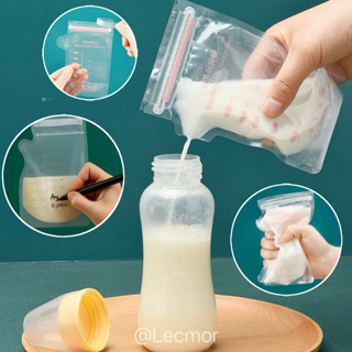 Kit 30 Saco de Armazenamento Leite Materno Descartável 250ml com Bico Medidor Congelador em Oferta na Shopee