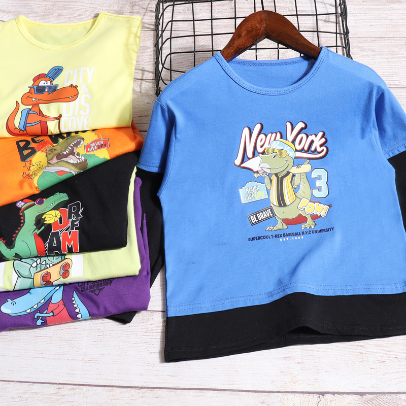 2024 novo estilo primavera verão férias de duas peças roupas infantis meninos topo dos desenhos animados crianças em tor