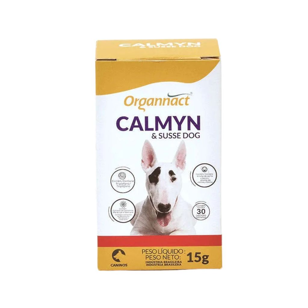 Calmyn & Susse Dog Suplemento Acalmante Cães 15g Organnact