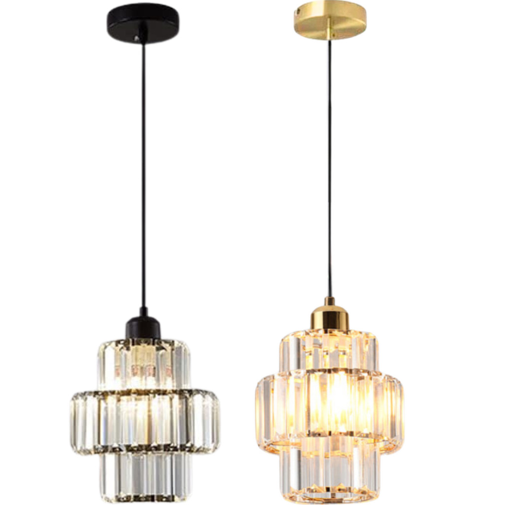 Luminária Pendente até 128cm 32 Cristais Metal Lustre Plafon Teto Bivolt E27 Gimpo KJDD-E-003