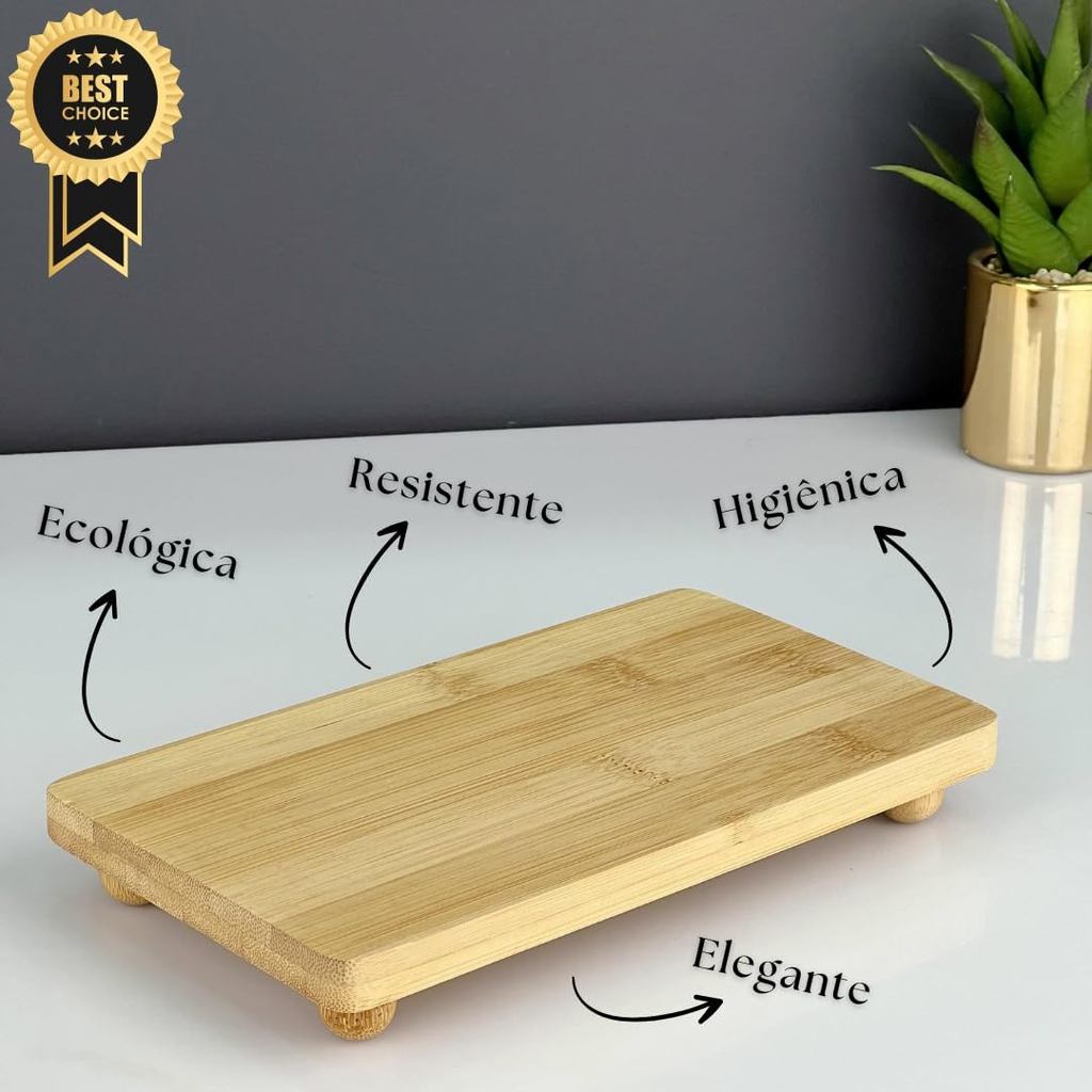Tábua De Bambu Retangular Servir Sushi Sashimi Combinado Temaki Restaurante Oriental Japonês 24cm x 15cm