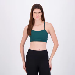 Top Fila Life Feminino Verde e Branco