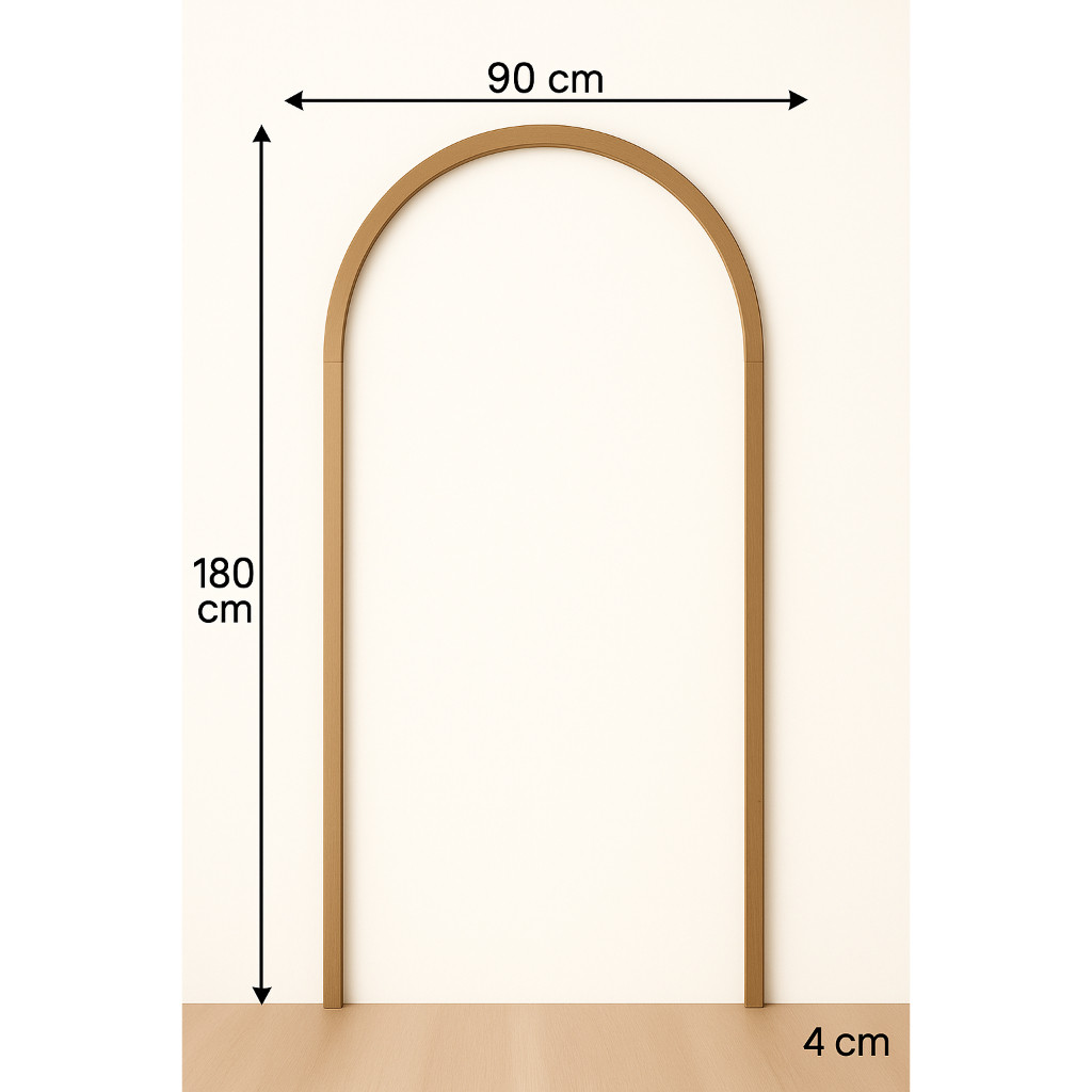 Arco Decorativo em MDF Cru 3mm para Parede – 180x90cm | Arco Romano Minimalista
