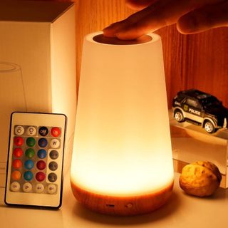 Luz de cabeceira Luminária de mesa moderna Lâmpada Touch com tempo de ajuste de controle …