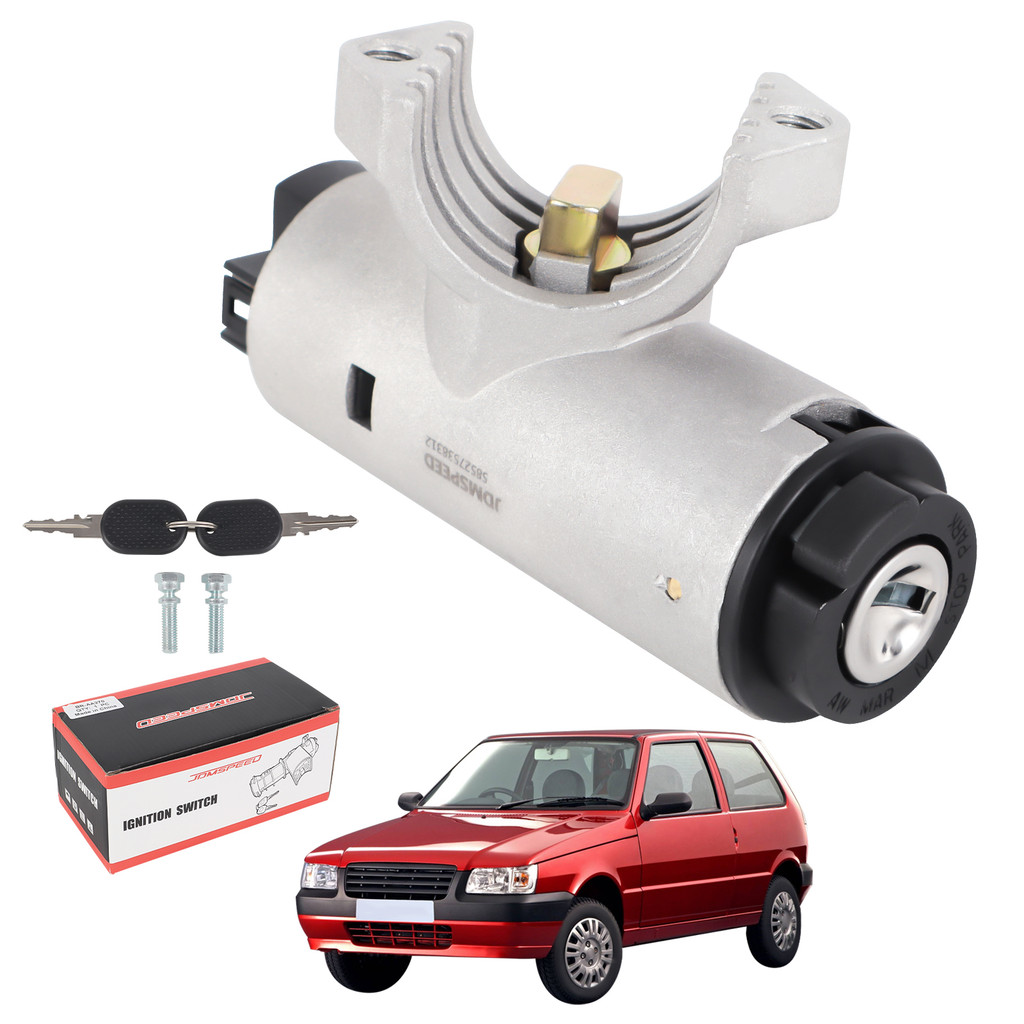 Trava De Direção C/ Comutador Ignição Cilindro E Chave Uno em Oferta na Shopee