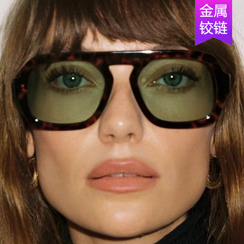 Óculos de sol de feixe único piloto óculos de sol simples exclusivos óculos de sol da moda combinados