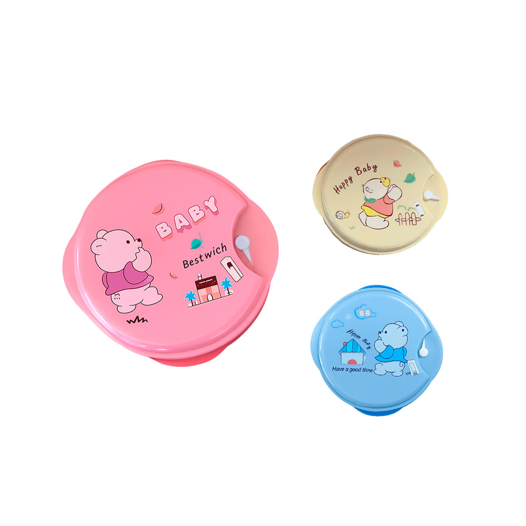 Lancheira Infantil Talheres Viagem Pote piquenique Escola Porta-lanche crianças Pote Marmiteira 3pcs