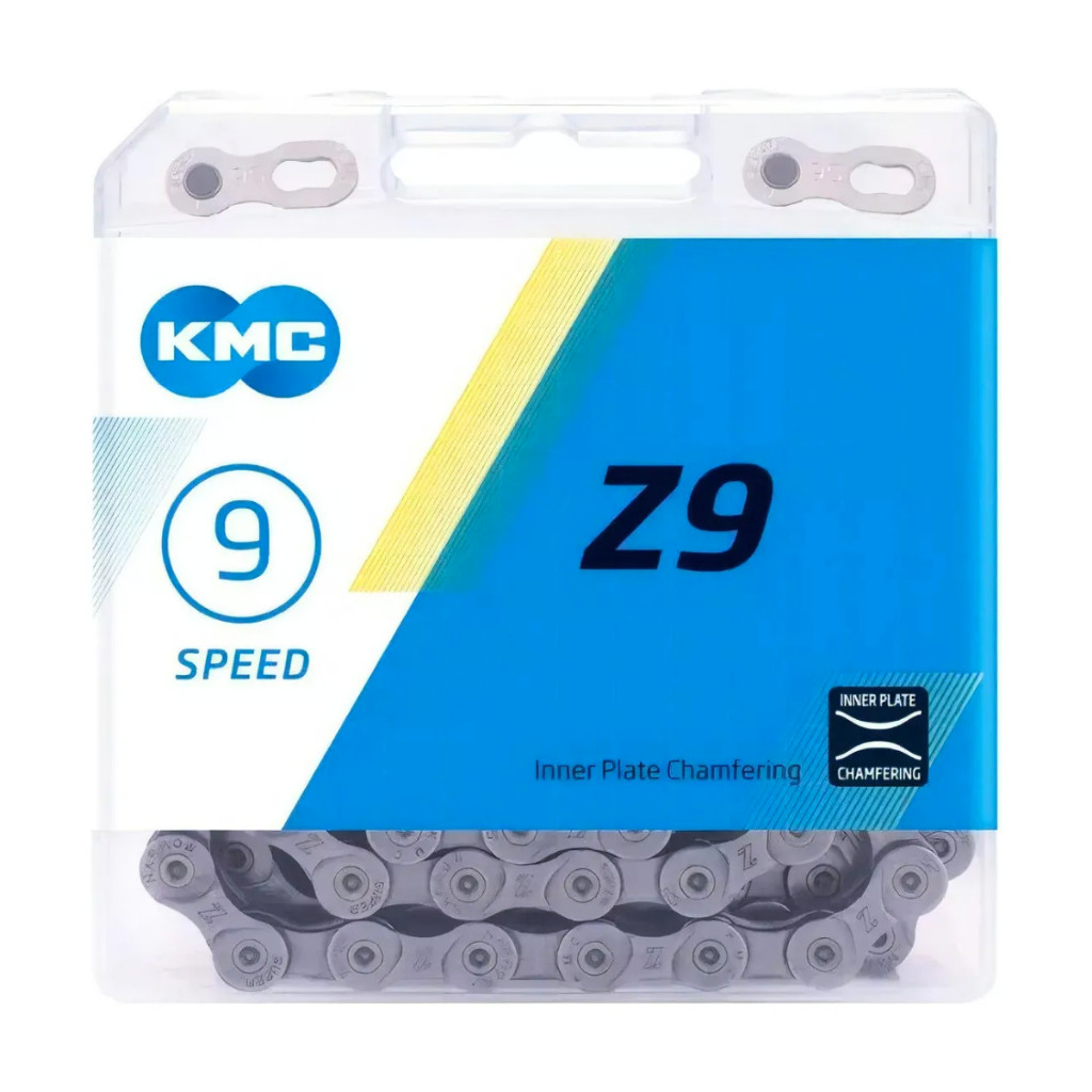 Corrente KMC Z9 Cinza 116 Elos 9v 18v 27v Mtb Speed Shimano 3x9v 2x9v