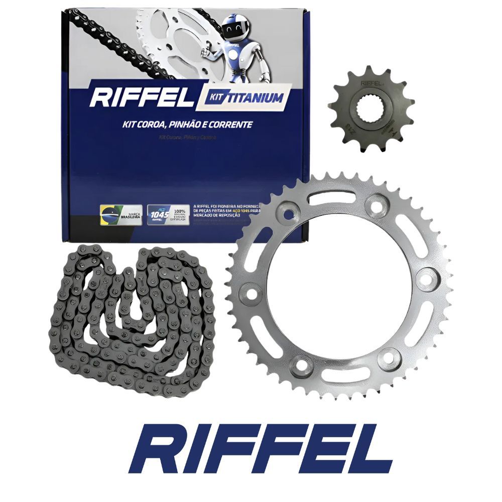 Kit Relação Xtz 250 Tenere 10/18 Xtz 250 Lander 09/25 Riffel — imagem 2 de 2