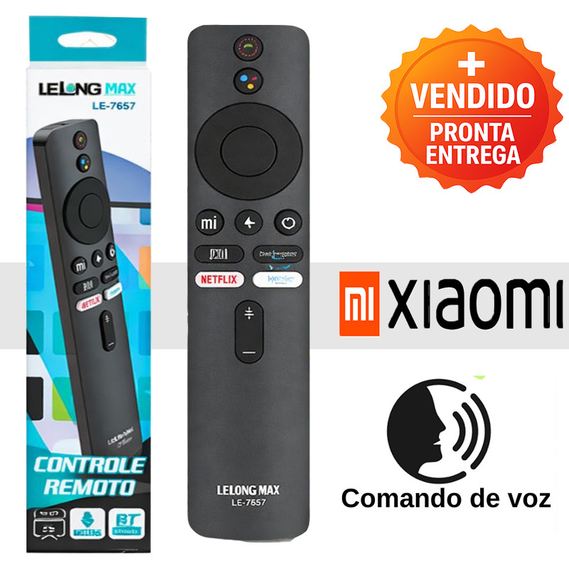 Controle Remoto Bluetooth com Comando de Voz Compativel para Xiaomi Mi Box S Android TV
