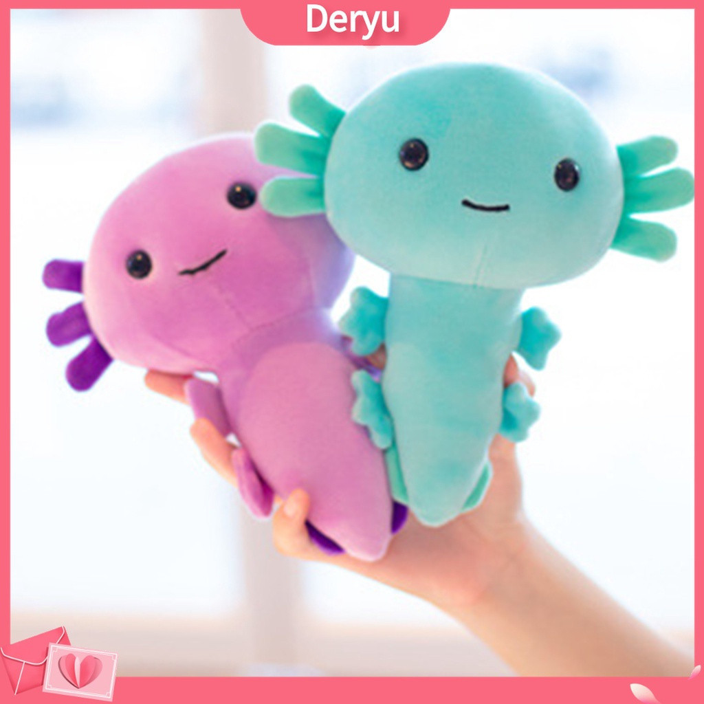 { Deryu } Axolote Boneca De Pelúcia Anti-split Fofa Decoração De Casa Ornamentos De Mesa Recheado Axololo Para Desktop