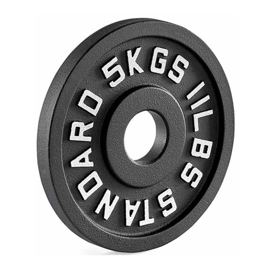 Anilha Olimpica Ferro Old School Peso em Kg e Libras 5 kg