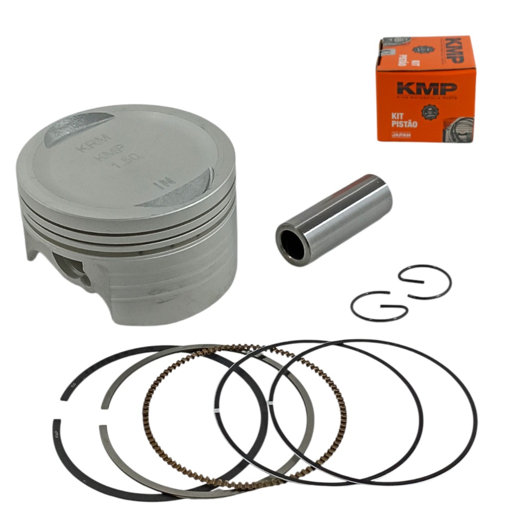 Kit Pistão Anéis 1,50mm Nxr 150 Bros 2006 a 2015 Cg 150 Titan 2004 a 2015 Crf 150F 2012 em diante