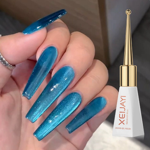 Olho de Gato Magnético Esmalte Rosa Holográfico Esmalte DIY Manicure Arte Esmalte