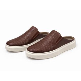 mule masculino  tênis calce facil slip on sola alta casual iate calcanhar aberto trançado em Oferta na Shopee