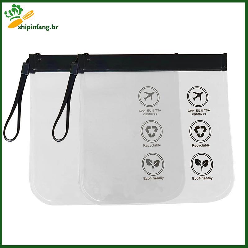 SPF Bagagem Transparente Uso De Viagem À Prova De Vazamento Vôo Compõem Saco Dwaterproof Água Para Mulheres Reutilizável