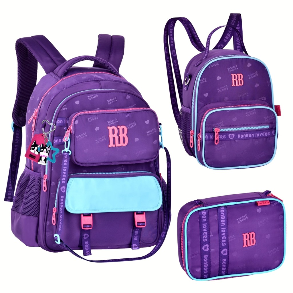 Kit Escolar Infantil RB26227 Mochila Lancheira Estojo RB Cs