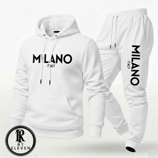 Conjunto Moletom Unissex Estampado Milano Italy Calça Moletom e Blusa Com Capuz Bolso Canguru Lançamento 2026 em Oferta na Shopee