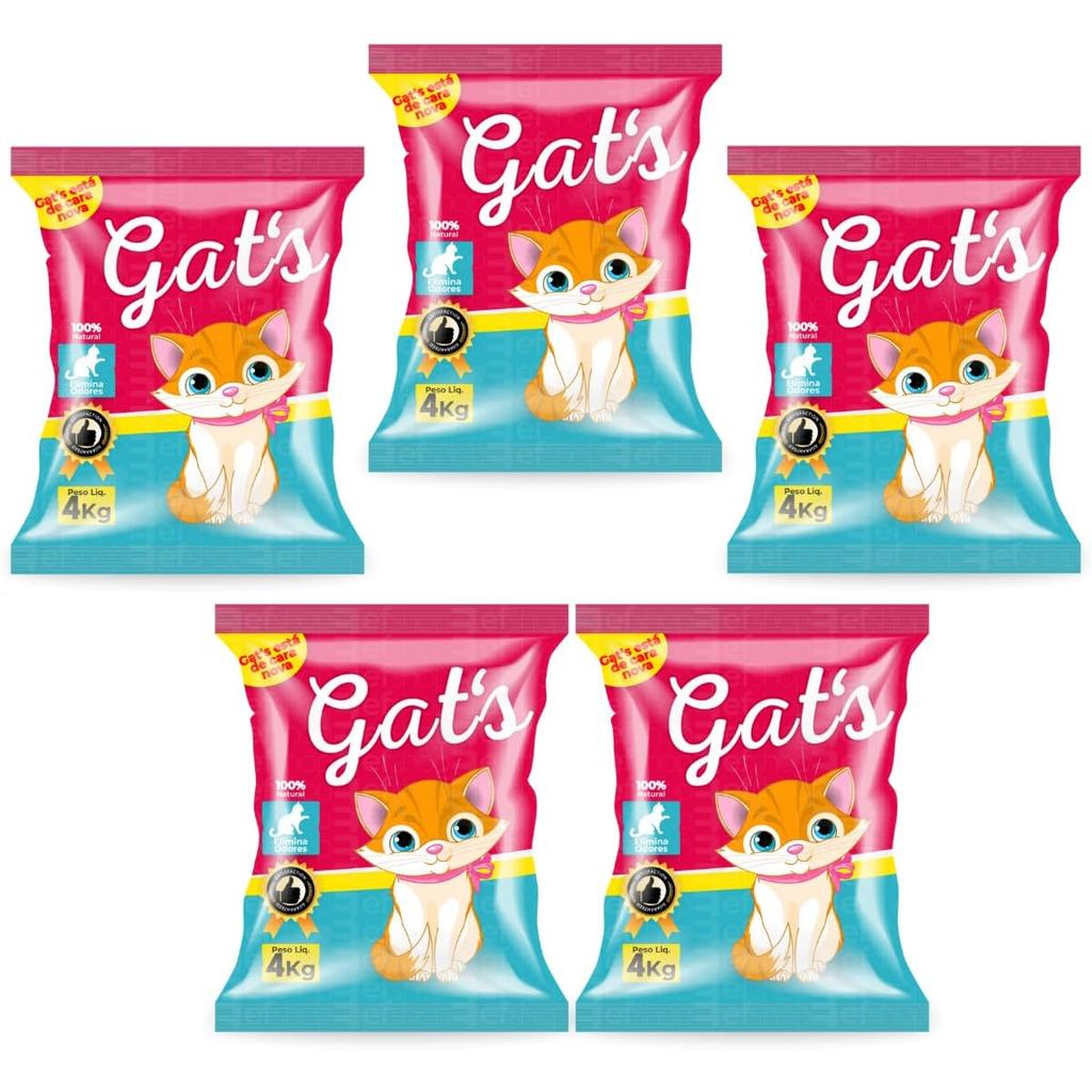 Areia Sanitária Antiodor Tira Cheiro Gat's Para Gatos Tradicional 100% Natural (20 Kg)