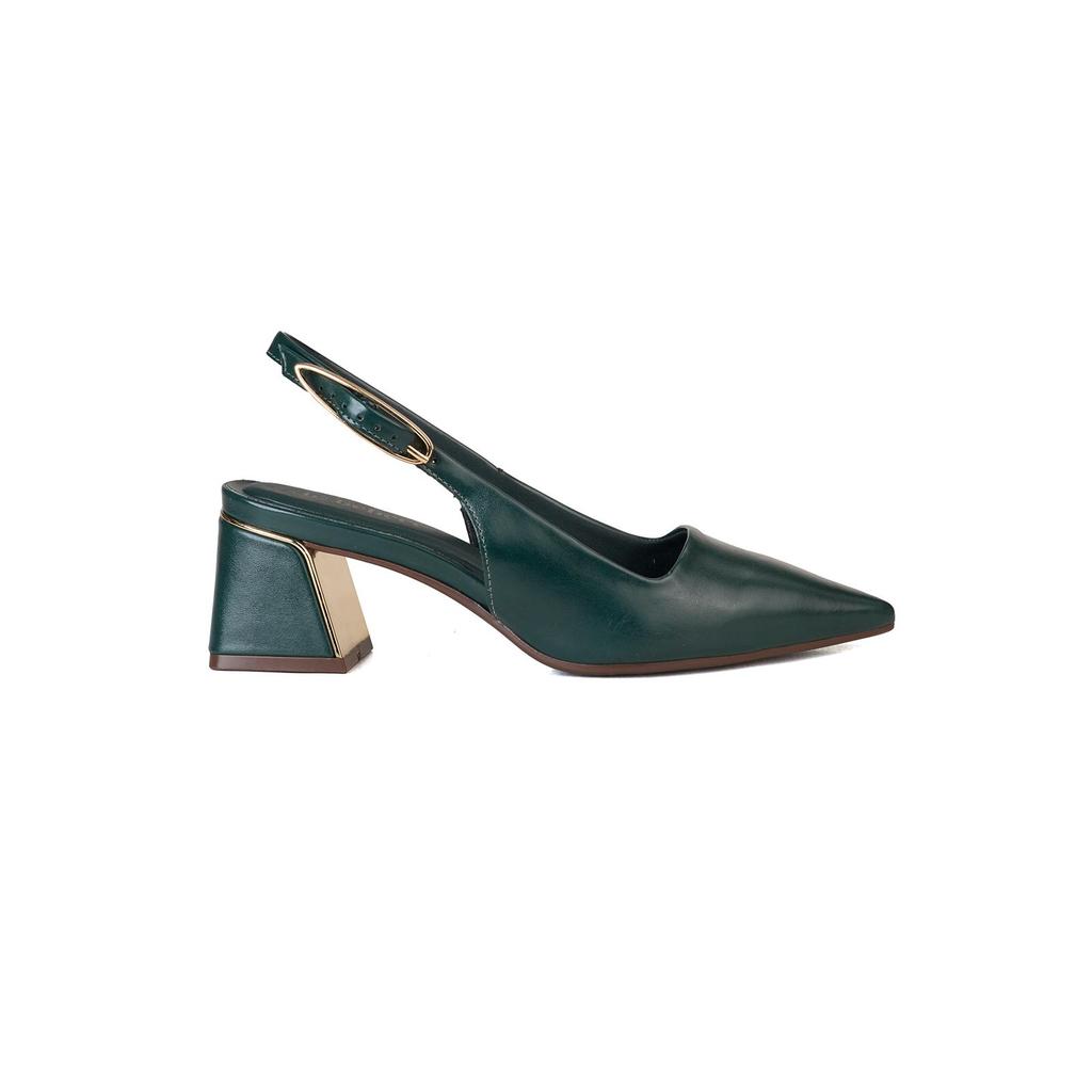 Scarpin Bebecê Slingback com Fivela Alongada e Metal