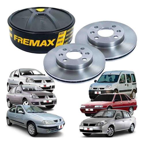 Par Disco De Freio Dianteiro Ventilado Clio, Kangoo, Symbol. em Oferta na Shopee