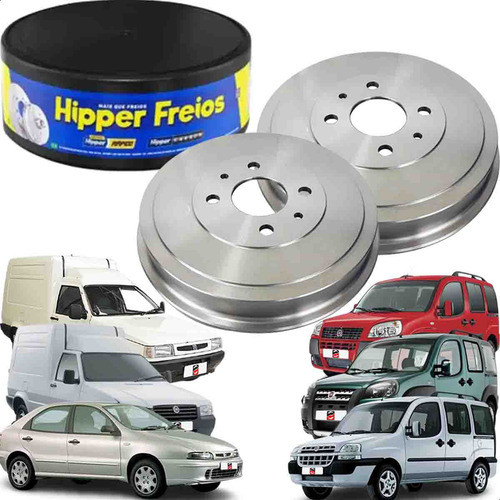 Par 2 Tambor De Freio Traseiro Sem Cubo Brava Doblo Fiorino em Oferta na Shopee