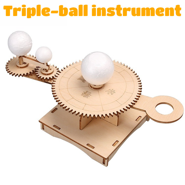 Educação Científica : Kit De Modelo De Três Bolas Earth-Moon-Sun , Montagem DIY , Materiais Planetários , Artesanato Inf